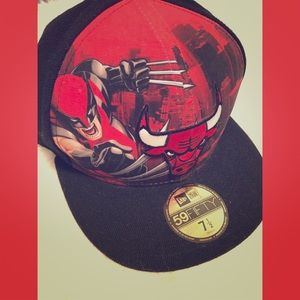 New Era Marvel Chicago Bulls Fitted Cap Size 7 1/2